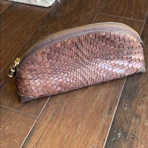 Cole Haan Basketweave Makeup Bag